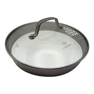 Calphalon Strainer Lid only Glass Stainless Steel Replacement ID 8.5" OD 9"